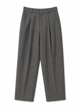 UNIQLO x Comptoir des Cotonniers Tweed Pleated Pants | Size 0 | Grey